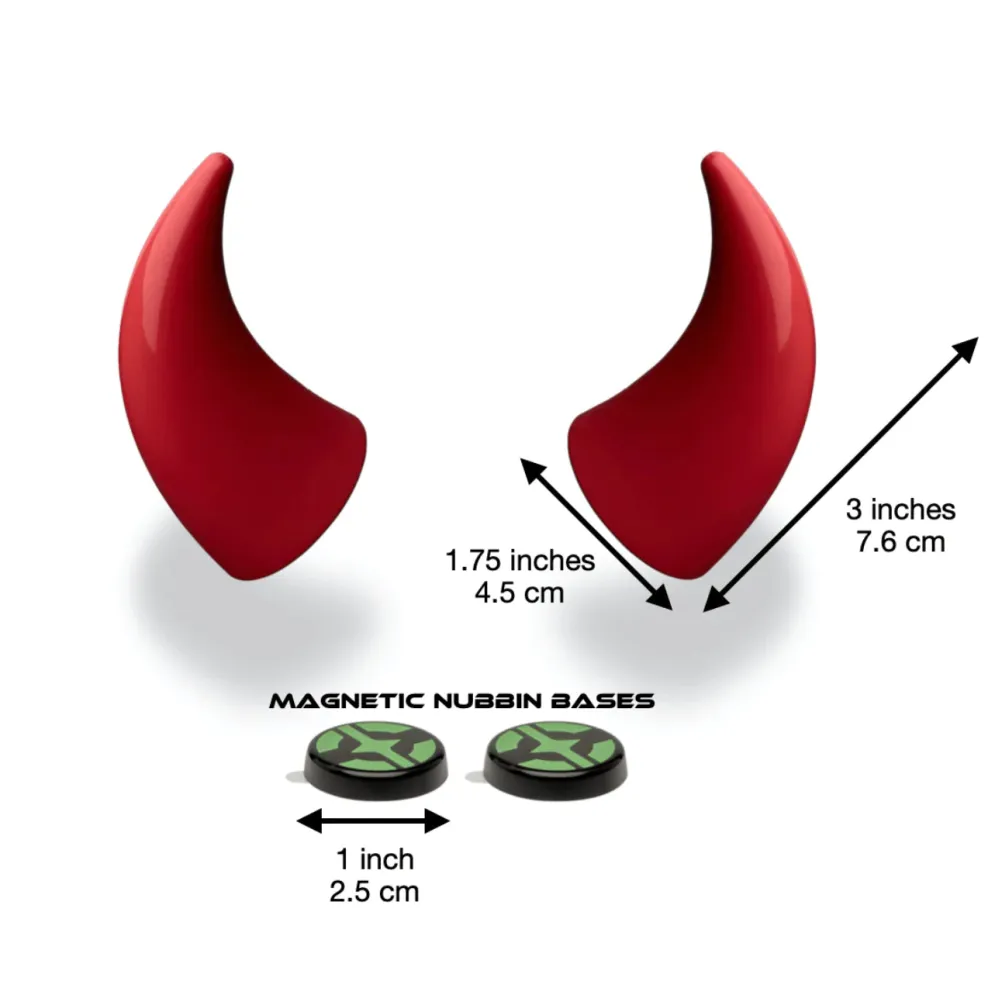 Large Horns Red - Motorcycle Helmet Accessory^Moto Loot Discount