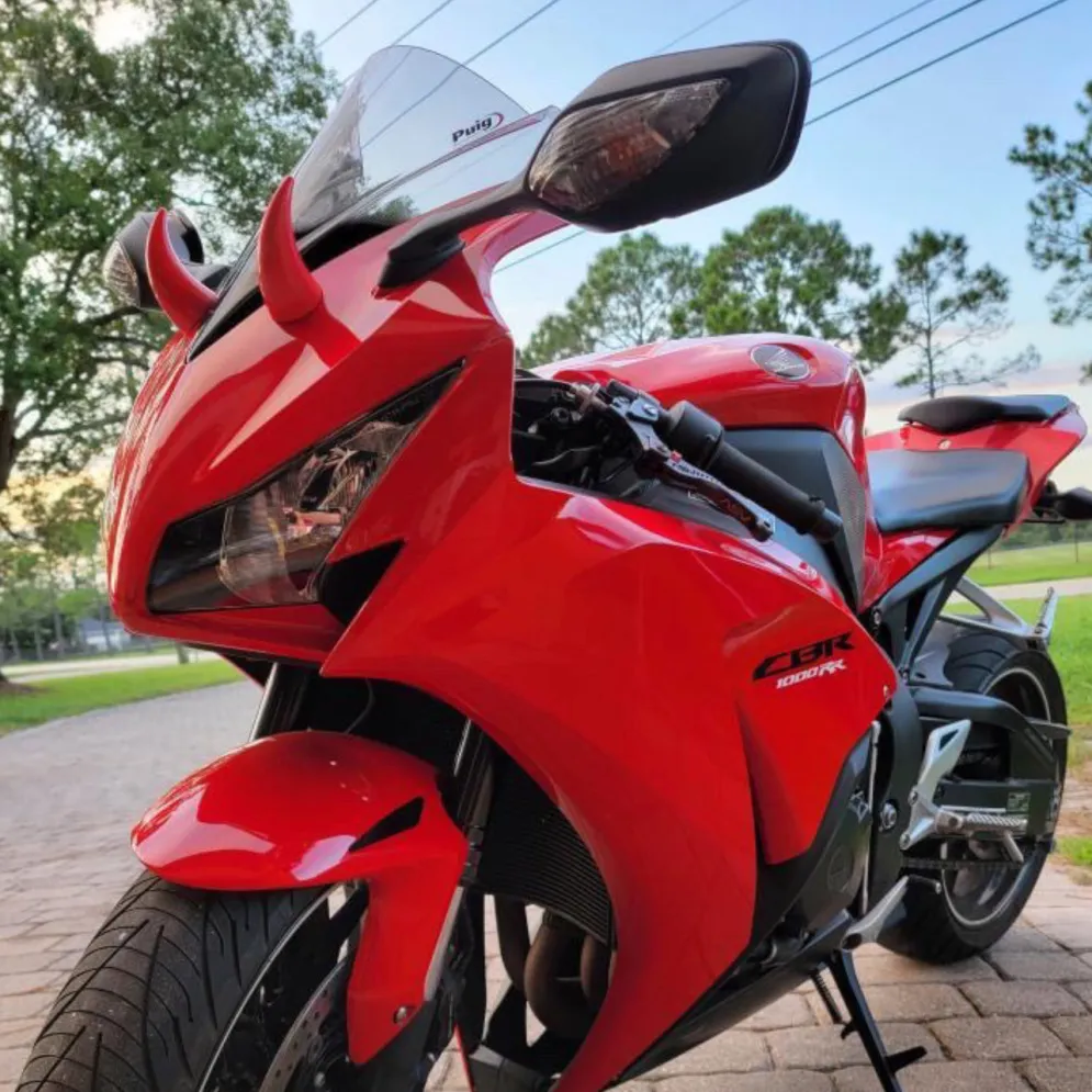 Large Horns Red - Motorcycle Helmet Accessory^Moto Loot Discount