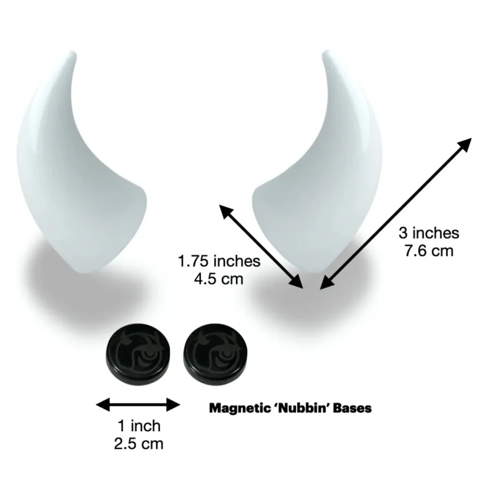 Large Horns White - Motorcycle Helmet Accessory^Moto Loot Discount
