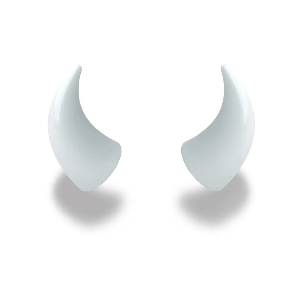 Large Horns White - Motorcycle Helmet Accessory^Moto Loot Discount
