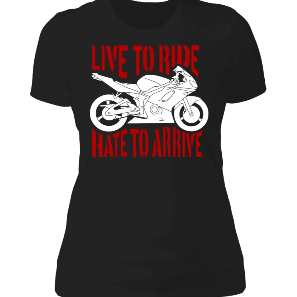 LIVE TO RIDE LADIES T-SHIRT^CustomCat Sale