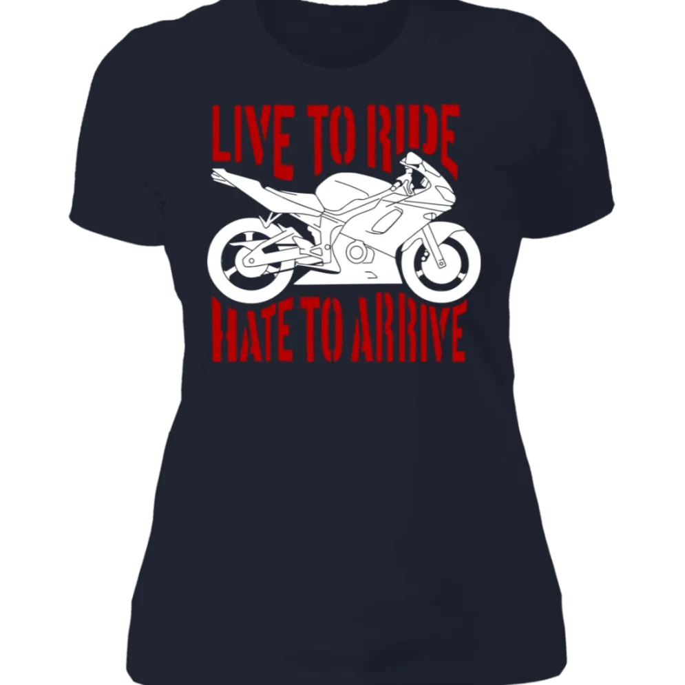 LIVE TO RIDE LADIES T-SHIRT^CustomCat Sale