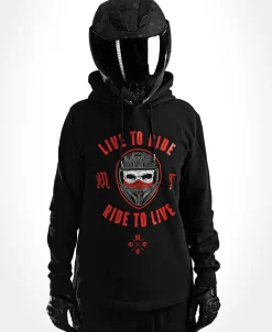 Live To Ride Scoop Pullover Hoodie^Moto Loot Best