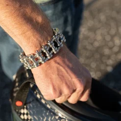 Motorcycle Chain Bracelet - Steel Finish^Moto Loot Sale