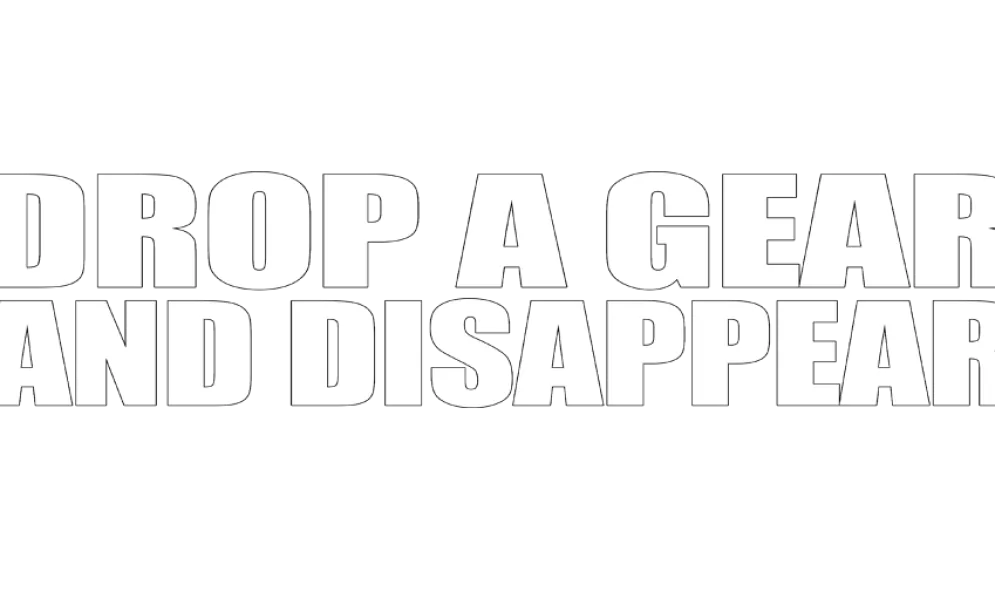 Motorcycle Decal - Drop A Gear And Disappear (2 pack)^Moto Loot Outlet