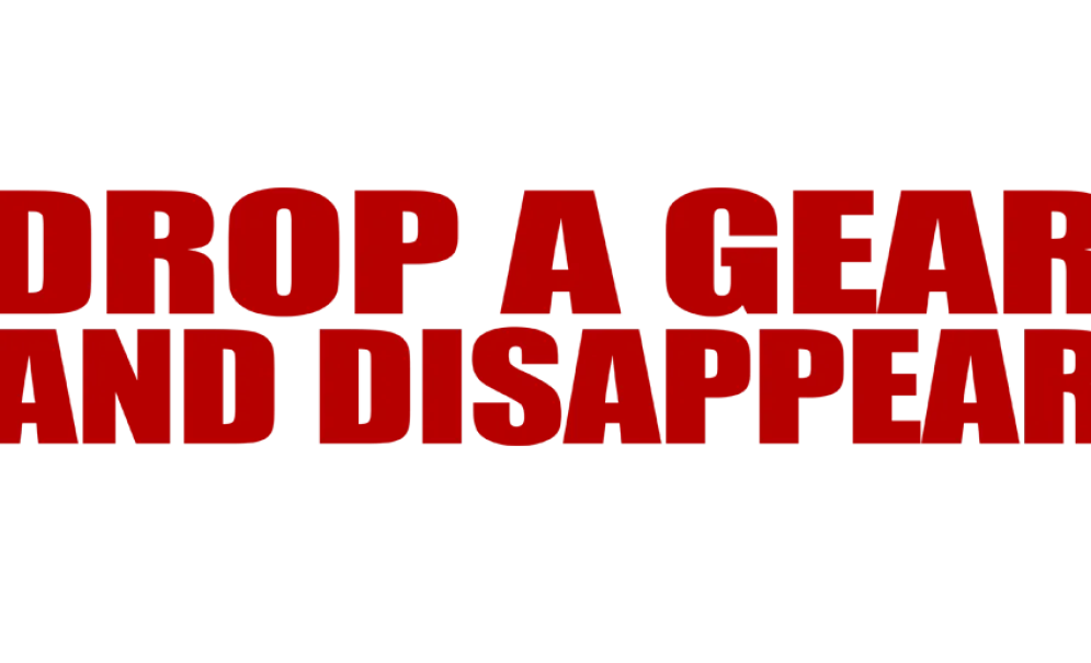 Motorcycle Decal - Drop A Gear And Disappear (2 pack)^Moto Loot Outlet
