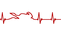 Motorcycle Decal - Motorcycle Heartbeat (2 pack)^Moto Loot Outlet