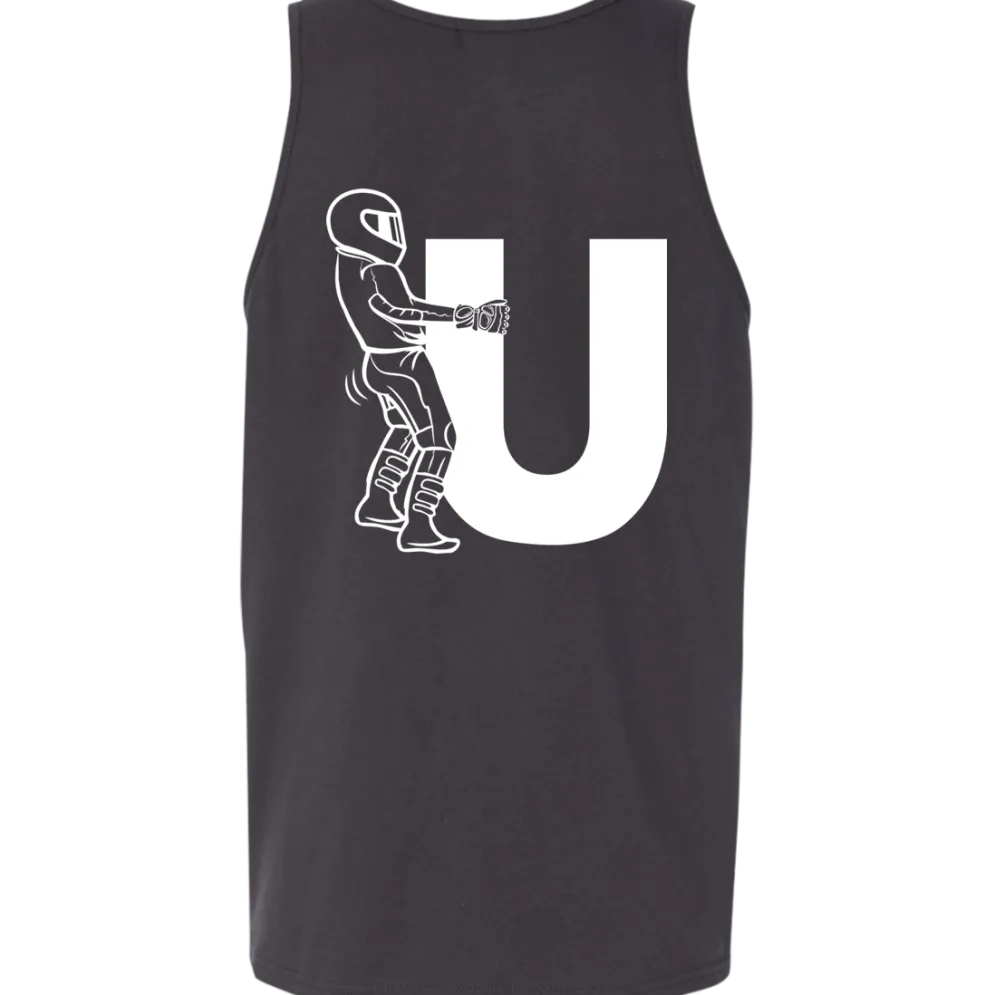 Motorcycle F-U Tank Top (Back Design)^CustomCat Hot