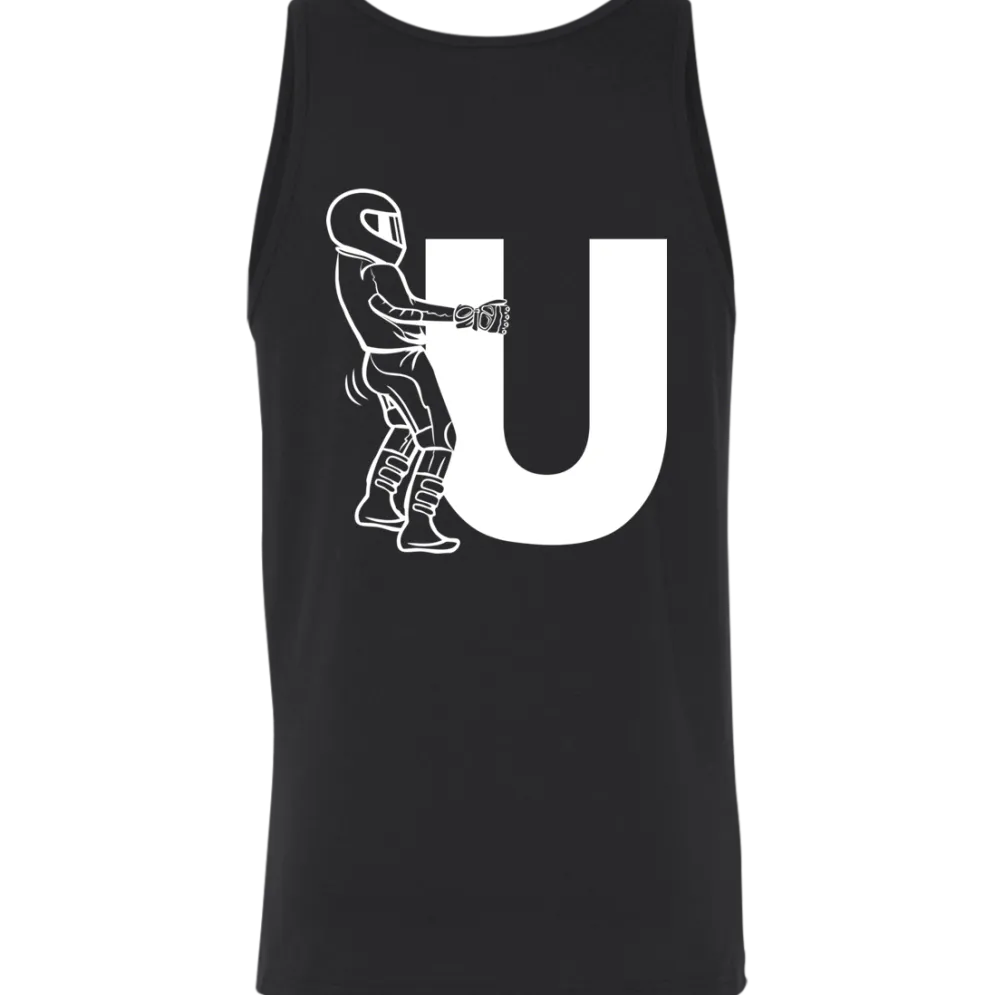Motorcycle F-U Tank Top (Back Design)^CustomCat Hot