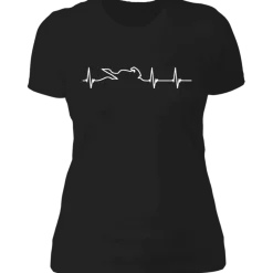 MOTORCYCLE HEARTBEAT LADIES T-SHIRT^CustomCat