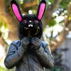 Motorcycle Helmet Cover - Black & Pink Bunny^Moto Loot Discount