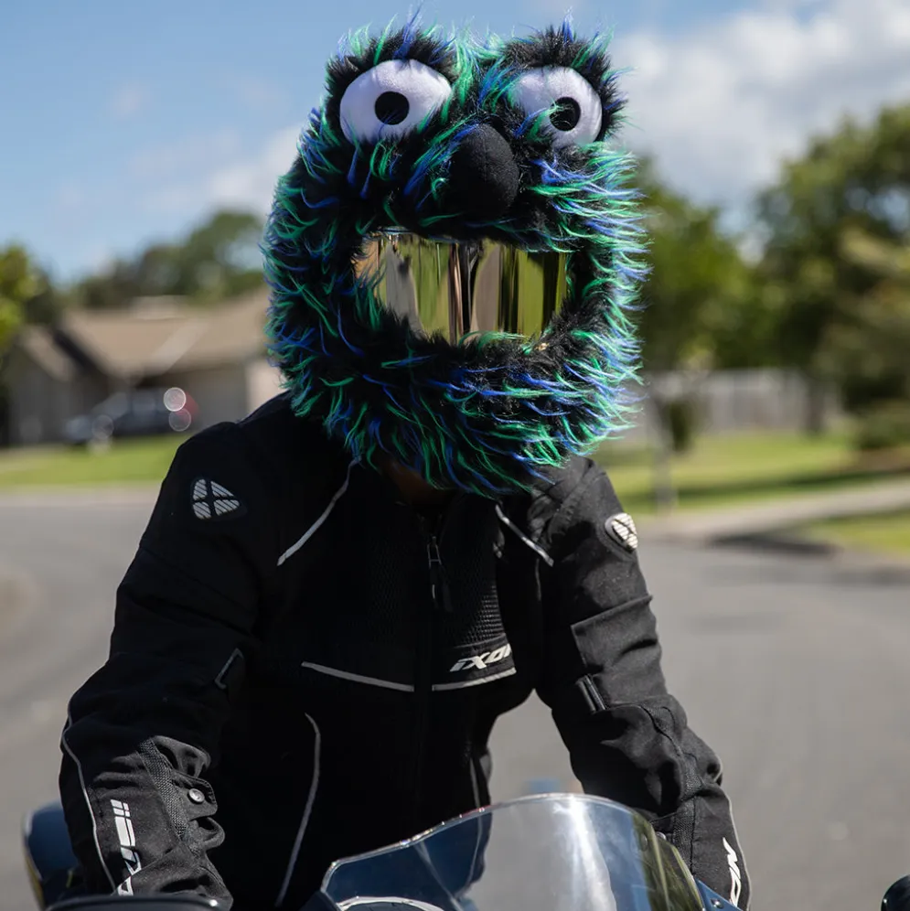 Motorcycle Helmet Cover - Black, Blue And Green^Moto Loot Online