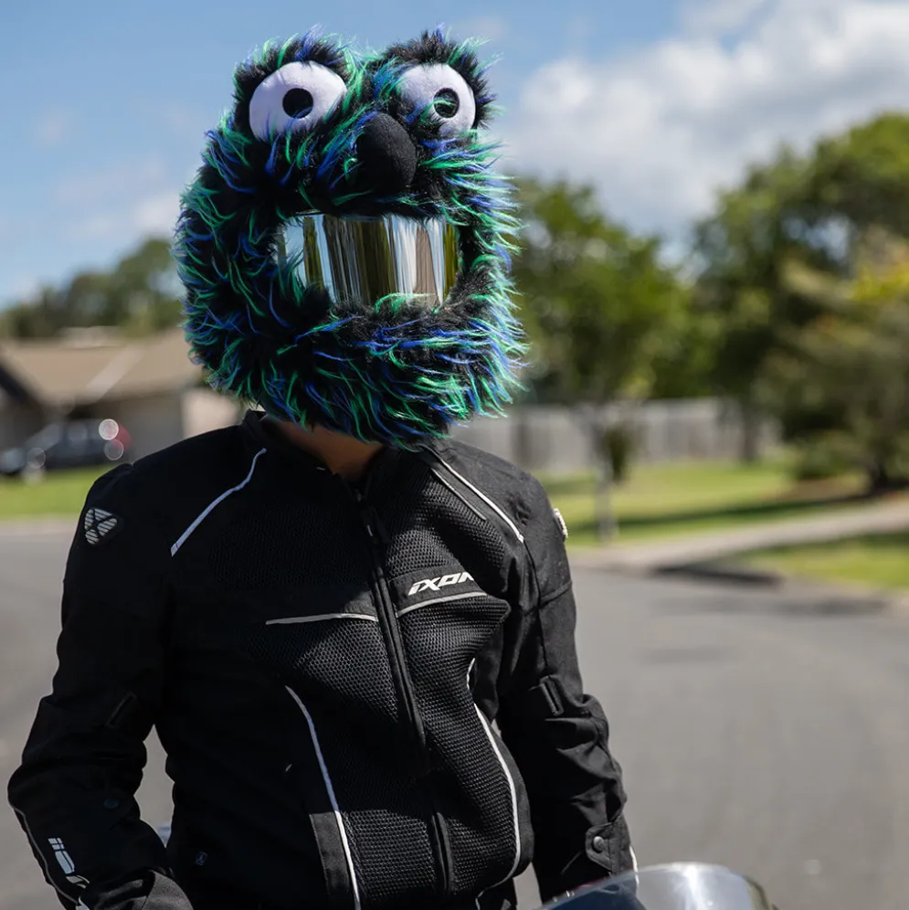 Motorcycle Helmet Cover - Black, Blue And Green^Moto Loot Online