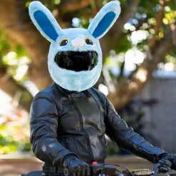 Motorcycle Helmet Cover - Blue Bunny^Moto Loot New