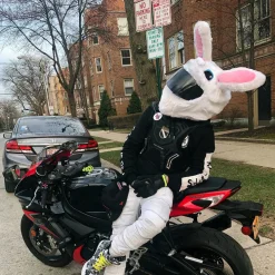 Motorcycle Helmet Cover - Bunny^Moto Loot Hot