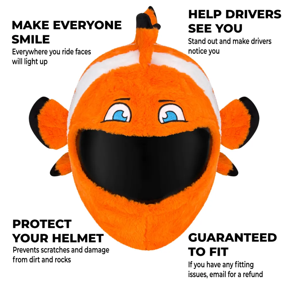 Motorcycle Helmet Cover - Clown Fish^Moto Loot Outlet