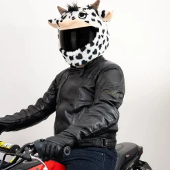 Motorcycle Helmet Cover - Cow (Black & White)^Moto Loot Best