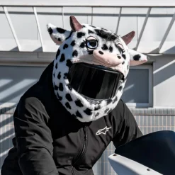 Motorcycle Helmet Cover - Cow (Black & White)^Moto Loot Best
