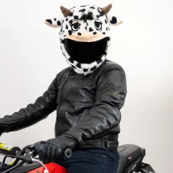 Motorcycle Helmet Cover - Cow (Black & White)^Moto Loot Best