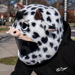 Motorcycle Helmet Cover - Cow (Black & White)^Moto Loot Best