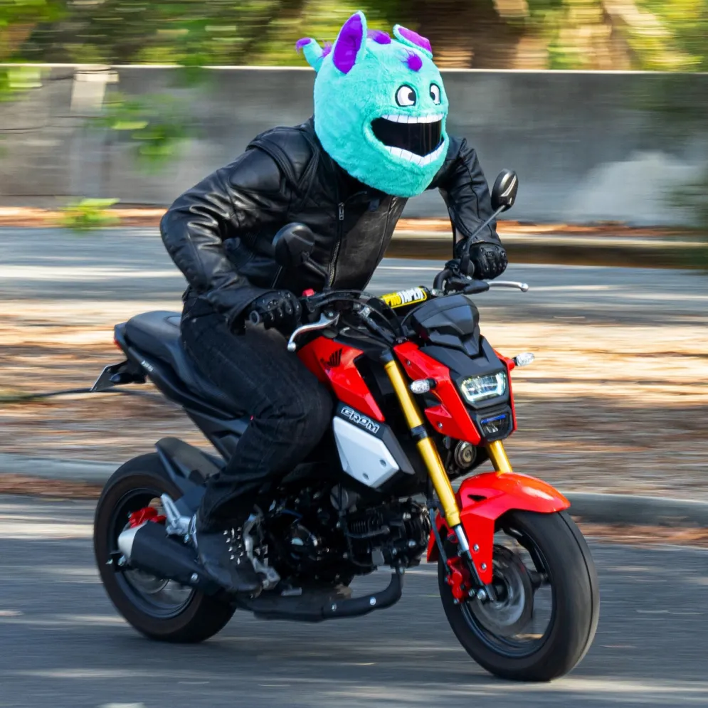 Motorcycle Helmet Cover - Crazy Blue Monster^Moto Loot New