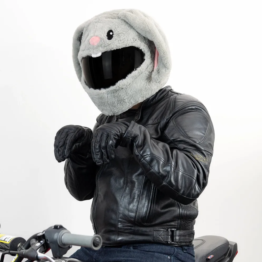 Motorcycle Helmet Cover - Cute Bunny^Moto Loot Best
