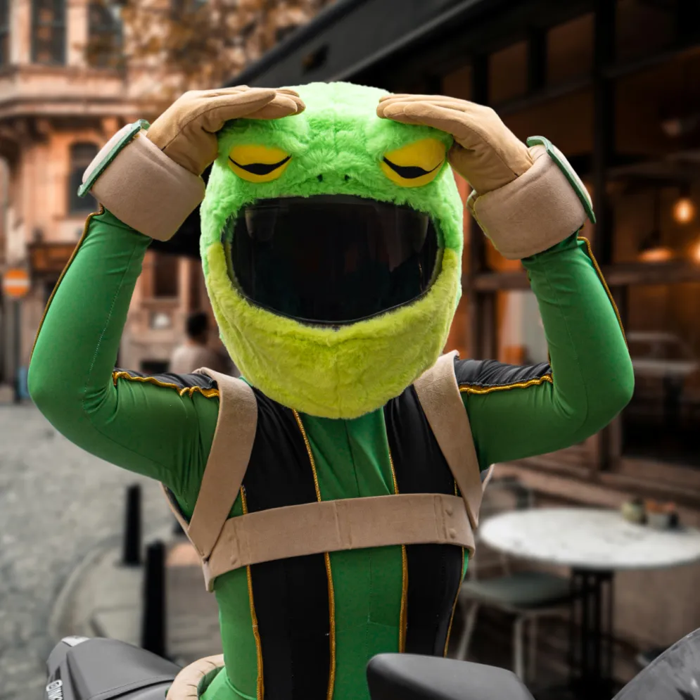 Motorcycle Helmet Cover - Frog^Moto Loot