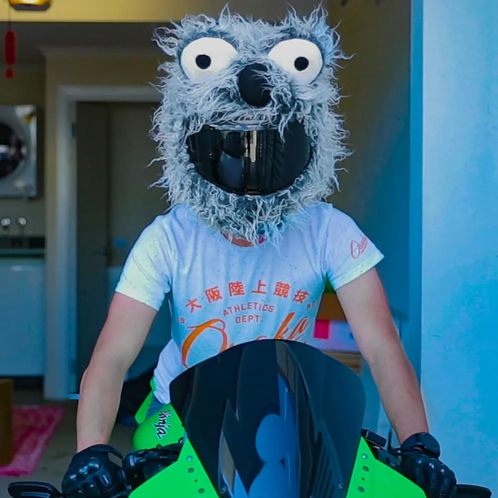 Motorcycle Helmet Cover - Grey^Moto Loot Online