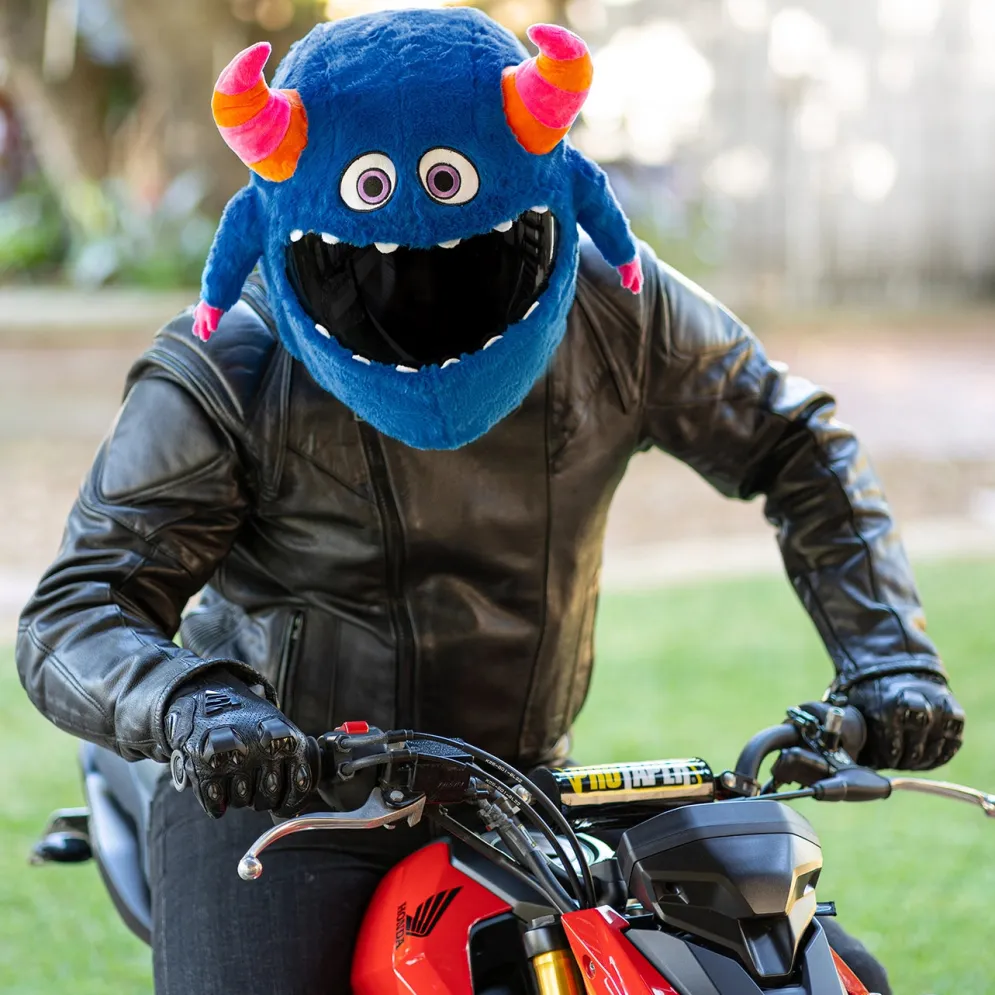 Motorcycle Helmet Cover - Horned Monster^Moto Loot Online