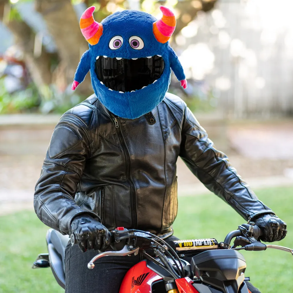 Motorcycle Helmet Cover - Horned Monster^Moto Loot Online
