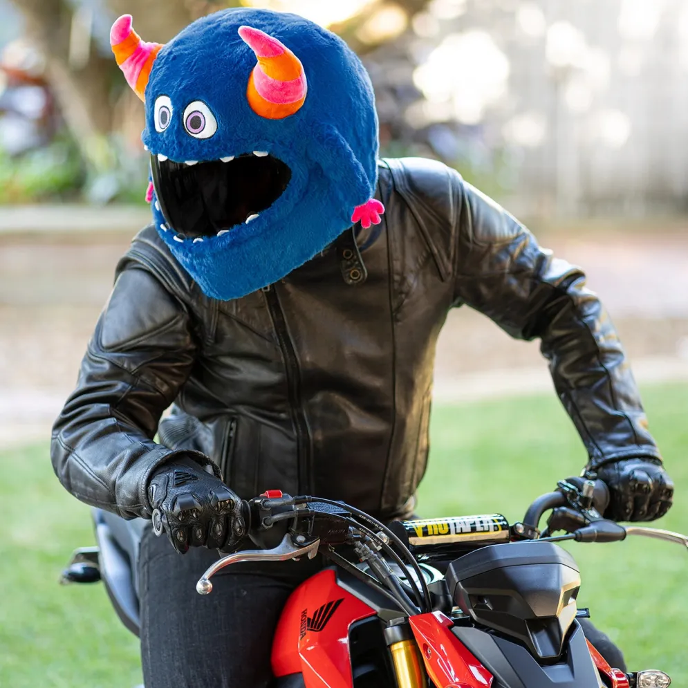 Motorcycle Helmet Cover - Horned Monster^Moto Loot Online
