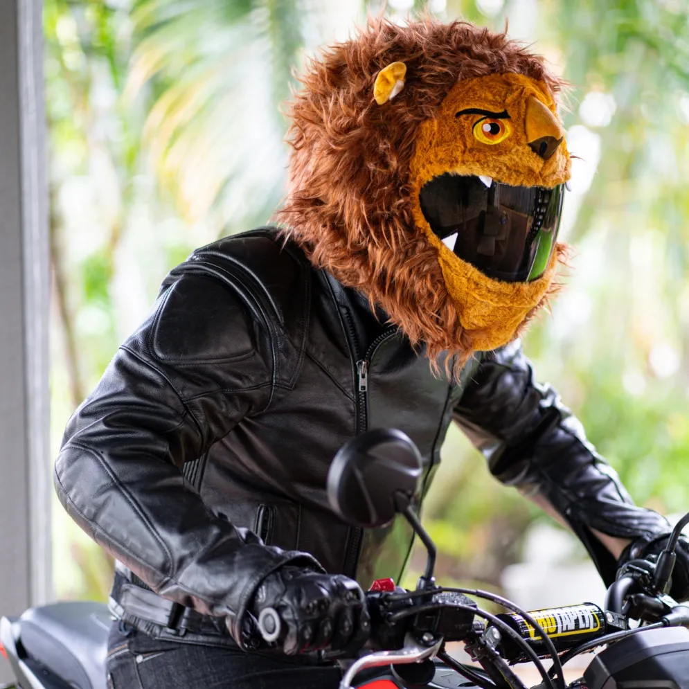Motorcycle Helmet Cover - Lion^Moto Loot Discount