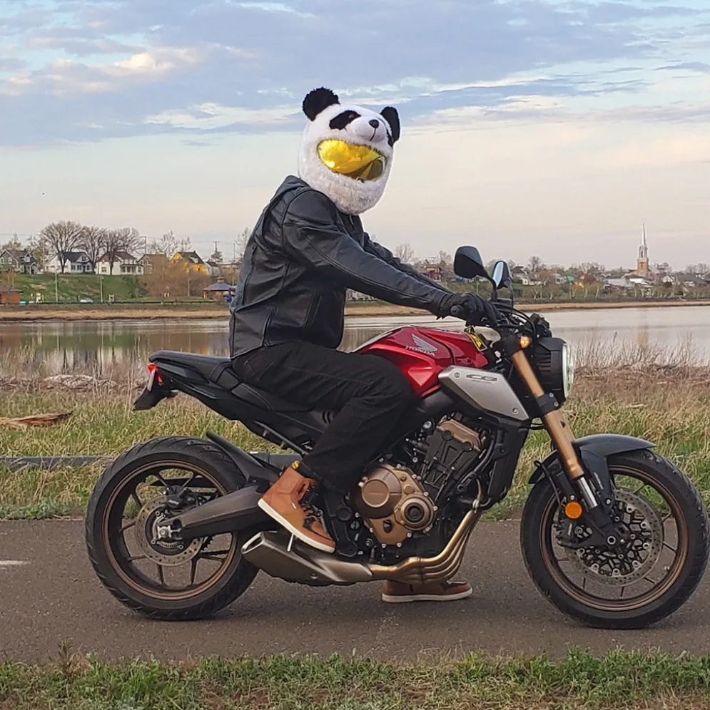 Motorcycle Helmet Cover - Panda^Moto Loot Clearance