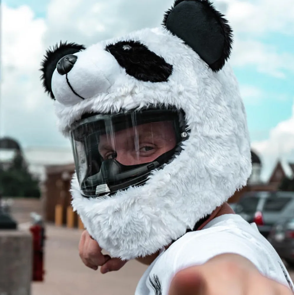 Motorcycle Helmet Cover - Panda^Moto Loot Clearance