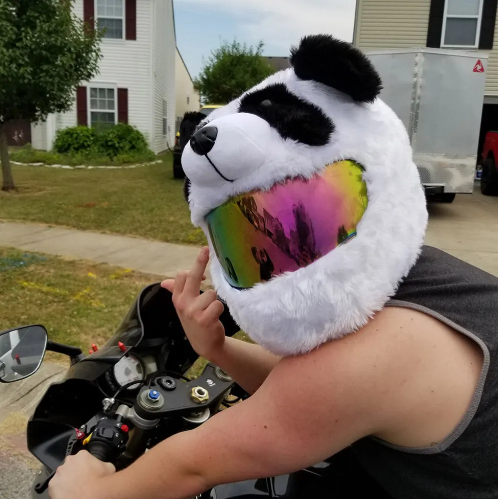 Motorcycle Helmet Cover - Panda^Moto Loot Clearance