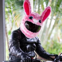 Motorcycle Helmet Cover - Pink Bunny^Moto Loot New