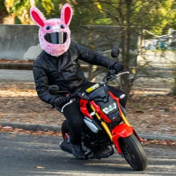 Motorcycle Helmet Cover - Pink Bunny^Moto Loot New