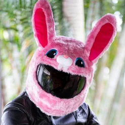Motorcycle Helmet Cover - Pink Bunny^Moto Loot New