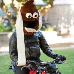 Motorcycle Helmet Cover - Poop Emoji^Moto Loot Outlet