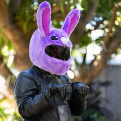 Motorcycle Helmet Cover - Purple Bunny^Moto Loot Clearance