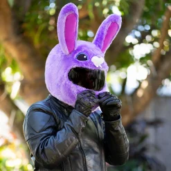 Motorcycle Helmet Cover - Purple Bunny^Moto Loot Clearance