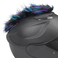 Motorcycle Helmet Mohawk - Blue, Black And Purple^Moto Loot Sale
