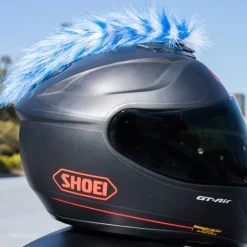 Motorcycle Helmet Mohawk - Blue And White^Moto Loot Sale