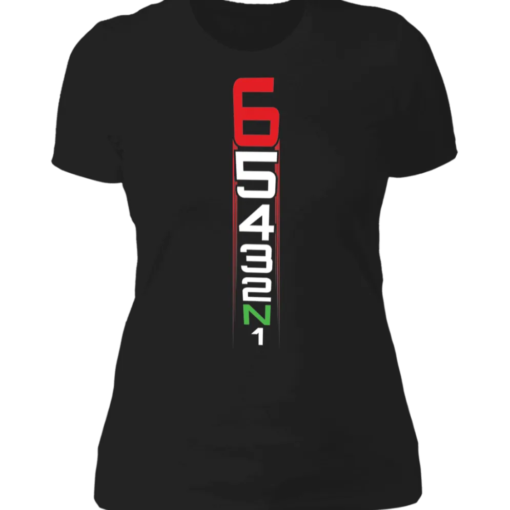 MOTORCYCLE SHIFT PATTERN LADIES T-SHIRT^CustomCat Outlet