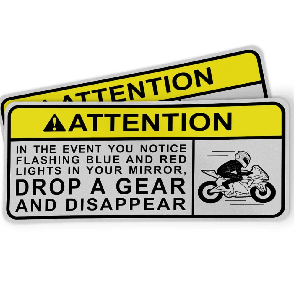 Motorcycle Sticker - Drop A Gear (2 Pack)^Moto Loot