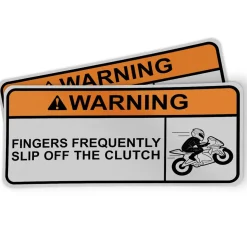 Motorcycle Sticker - Fingers Slip Off Clutch (2 Pack)^Moto Loot Best