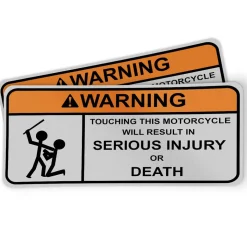 Motorcycle Sticker - Injury Or Death (2 Pack)^Moto Loot Best