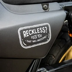 Motorcycle Sticker - Reckless? (2 Pack)^Moto Loot Discount