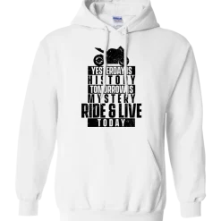 Ride & Live Today Hoodie^CustomCat New