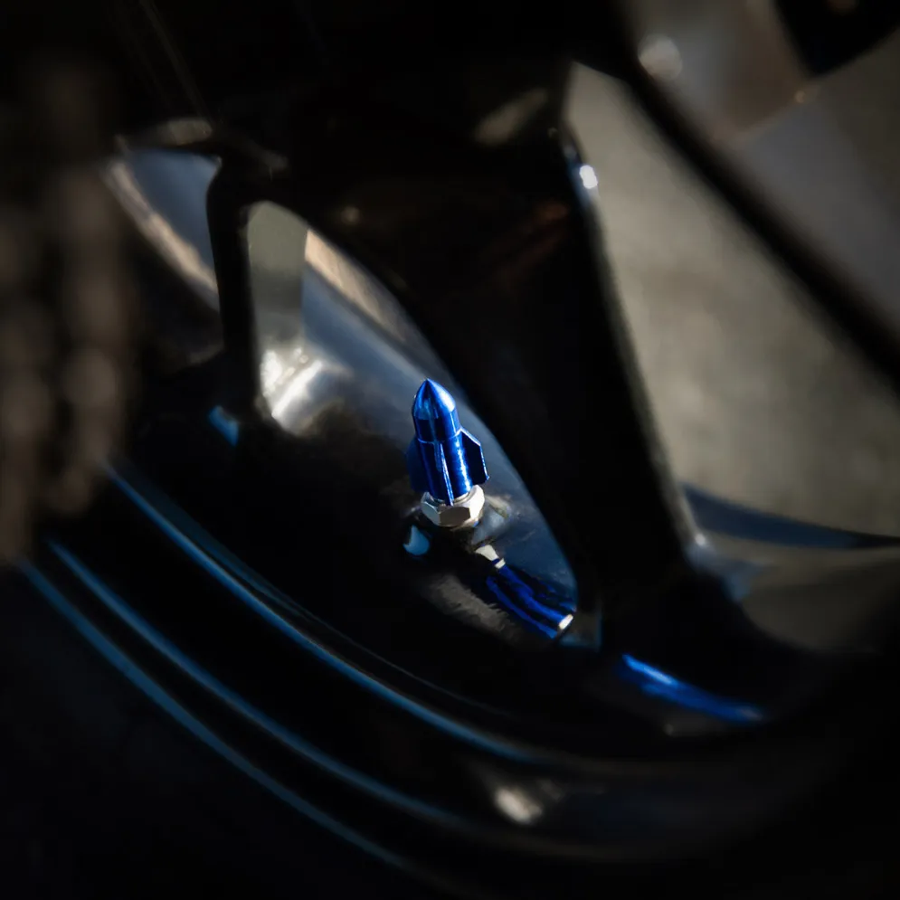 Rocket Blue - Motorcycle Valve Caps^Moto Loot Clearance